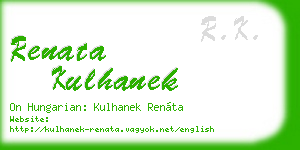 renata kulhanek business card